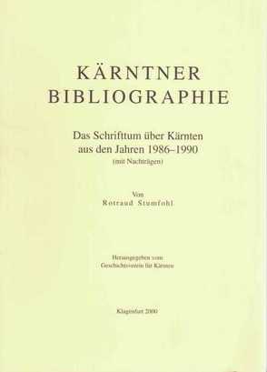 Kärntner Bibliographie von Stumfohl,  Rotraud
