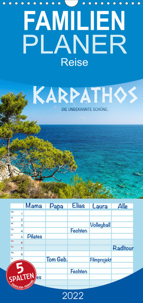 Karpathos – die unbekannte Schöne – Familienplaner hoch (Wandkalender 2022 , 21 cm x 45 cm, hoch) von Mitchell,  Frank