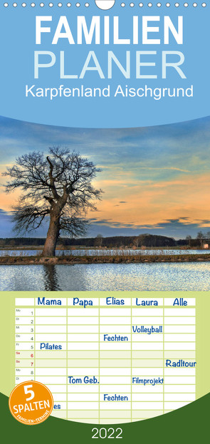 Familienplaner Karpfenland Aischgrund (Wandkalender 2022 , 21 cm x 45 cm, hoch) von silvimania