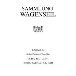 Katalog der Sammlung Wagenseil auf CD-ROM