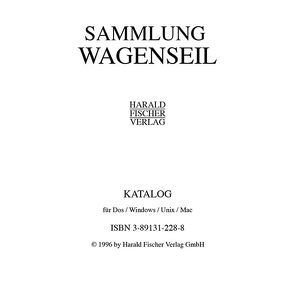 Katalog der Sammlung Wagenseil auf CD-ROM