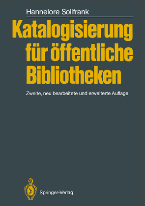 Katalogisierung für Öffentliche Bibliotheken von Sollfrank,  Hannelore