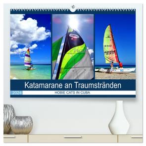 Katamarane an Traumstränden – Hobie Cats in Cuba (hochwertiger Premium Wandkalender 2024 DIN A2 quer), Kunstdruck in Hochglanz von von Loewis of Menar,  Henning