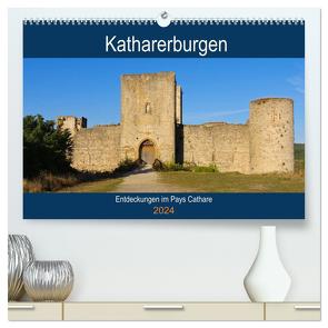 Katharerburgen – Entdeckungen im Pays Cathare (hochwertiger Premium Wandkalender 2024 DIN A2 quer), Kunstdruck in Hochglanz von LianeM,  LianeM