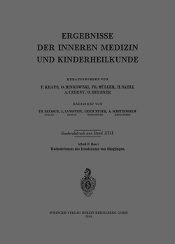 Katheterismus des Duodenums von Säuglingen von Heß,  Alfred F.