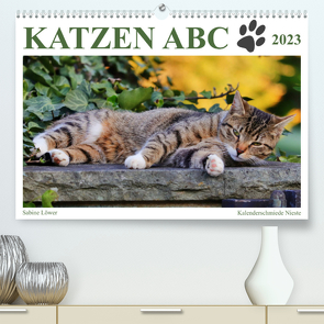 Katzen ABC (Premium, hochwertiger DIN A2 Wandkalender 2023, Kunstdruck in Hochglanz) von Löwer,  Sabine