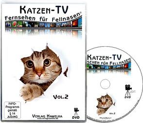 Katzen-TV – Fernsehen für Fellnasen – Vol. 2 – Der ultimative Katzenspaß! Das Geschenk für Katzen – Video für Katzen von Hawelka Verlag