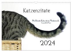 Katzenzitate 2024 (Wandkalender 2024 DIN A3 quer), CALVENDO Monatskalender von dogmoves,  dogmoves