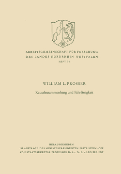 Kausalzusammenhang und Fahrlässigkeit von Prosser,  William Lloyd