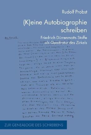 (K)eine Autobiographie schreiben von Probst,  Rudolf