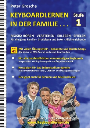 Keyboardlernen in der Familie (Stufe 1) von Grosche,  Peter