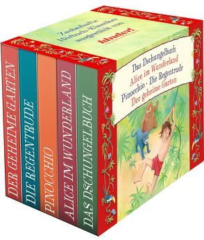 kinder Hörbuch-Klassiker-Box 2 von Burnett,  Frances H, Carroll,  Lewis, Collodi,  Carlo, Kipling,  Rudyard, Storm,  Theodor