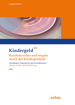 Kinder mit Behinderung 2018 von Lange,  Klaus, Lüdecke,  Reinhard