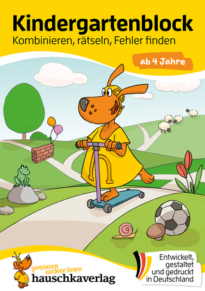 Kindergartenblock ab 4 Jahre – Kombinieren, rätseln, Fehler finden von Dengl,  Sabine, Maier,  Birgit, Maier,  Ulrike