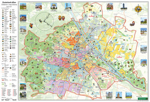 Kinderkarte Wien, Poster metallbestäbt 1:40.000, freytag & berndt von Fürnhammer,  Arthur, Terranera,  Lorenzo