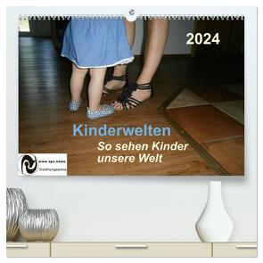 Kinderwelten – So sehen Kinder unsere Welt (hochwertiger Premium Wandkalender 2024 DIN A2 quer), Kunstdruck in Hochglanz von Querida,  Querida