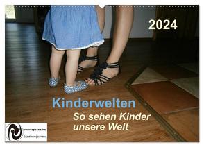Kinderwelten – So sehen Kinder unsere Welt (Wandkalender 2024 DIN A2 quer), CALVENDO Monatskalender von Querida,  Querida