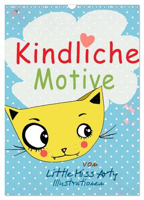 Kindliche Motive von Little Miss Arty – Illustrationen! (Wandkalender 2024 DIN A3 hoch), CALVENDO Monatskalender von mertens-eckhardt,  juliane