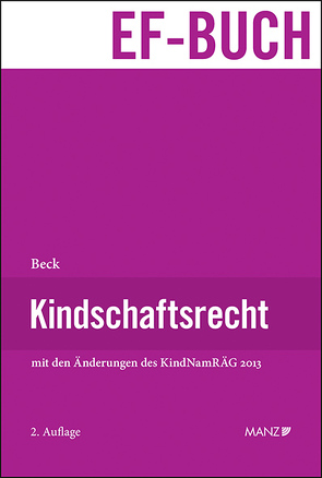 Kindschaftsrecht von Beck,  Susanne