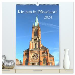 Kirchen in Düsseldorf (hochwertiger Premium Wandkalender 2024 DIN A2 hoch), Kunstdruck in Hochglanz von pixs:sell,  pixs:sell