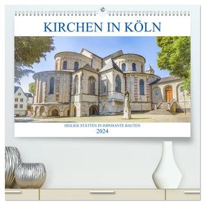 Kirchen in Köln – Heilige Stätten und imposante Bauten (hochwertiger Premium Wandkalender 2024 DIN A2 quer), Kunstdruck in Hochglanz von Stock,  pixs:sell@Adobe