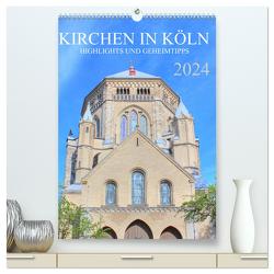 Kirchen in Köln – Highlights und Geheimtipps (hochwertiger Premium Wandkalender 2024 DIN A2 hoch), Kunstdruck in Hochglanz von Stock,  pixs:sell@Adobe