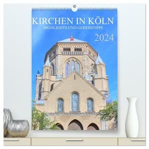 Kirchen in Köln – Highlights und Geheimtipps (hochwertiger Premium Wandkalender 2024 DIN A2 hoch), Kunstdruck in Hochglanz von Stock,  pixs:sell@Adobe