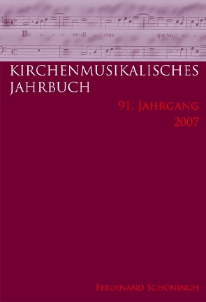 Kirchenmusikalisches Jahrbuch. Herausgegeben im Auftrag der Görres-Gesellschaft und in Verbindung mit dem Allgemeinen Cäcilien-Verband für Deutschland von Massenkeil,  Günther