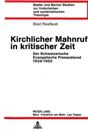 Kirchlicher Mahnruf in kritischer Zeit