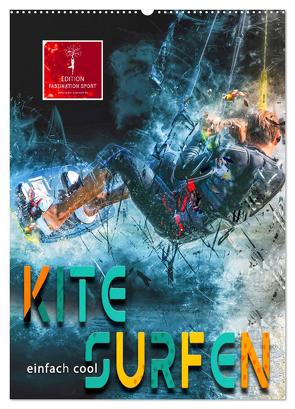 Kitesurfen – einfach cool (Wandkalender 2024 DIN A2 hoch), CALVENDO Monatskalender von Roder,  Peter