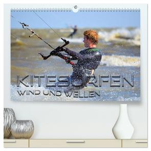 Kitesurfen – Wind und Wellen (hochwertiger Premium Wandkalender 2024 DIN A2 quer), Kunstdruck in Hochglanz von Bleicher,  Renate