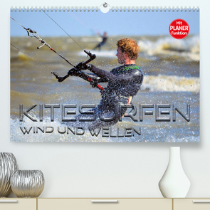 Kitesurfen – Wind und Wellen (Premium, hochwertiger DIN A2 Wandkalender 2023, Kunstdruck in Hochglanz) von Bleicher,  Renate