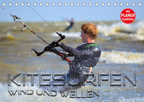 Kitesurfen – Wind und Wellen (Tischkalender 2023 DIN A5 quer) von Bleicher,  Renate