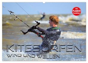 Kitesurfen – Wind und Wellen (Wandkalender 2024 DIN A2 quer), CALVENDO Monatskalender von Bleicher,  Renate