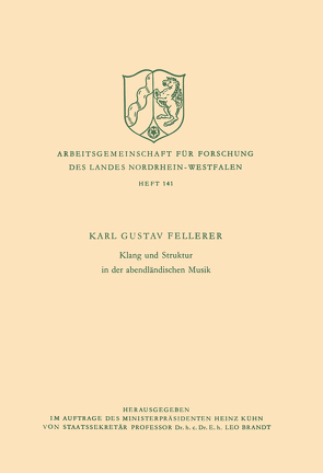 Klang und Struktur in der abendländischen Musik von Fellerer,  Karl Gustav