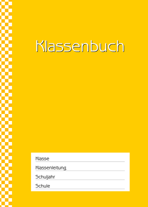 Klassenbuch „Standard“, Umschlagfarbe: gelb