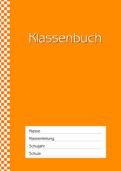 Klassenbuch „Standard“, Umschlagfarbe: orange