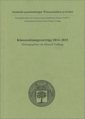 Klassensitzungsvorträge 2014–2015 von Vielberg,  Meinolf