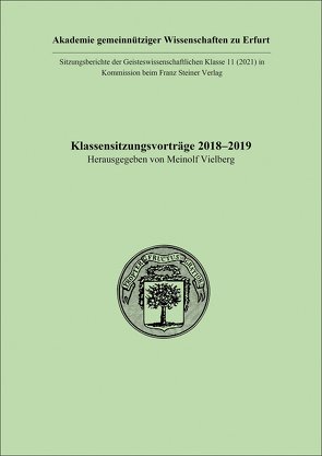 Klassensitzungsvorträge 2018–2019 von Vielberg,  Meinolf