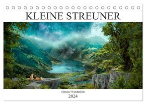 Kleine Streuner (Tischkalender 2024 DIN A5 quer), CALVENDO Monatskalender von Wunderlich,  Simone