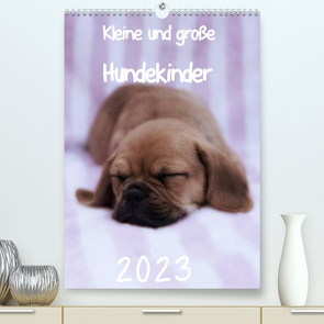 Kleine und große Hundekinder 2023 (Premium, hochwertiger DIN A2 Wandkalender 2023, Kunstdruck in Hochglanz) von Bollich,  Heidi