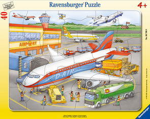 Ravensburger Kinderpuzzle – 06700 Kleiner Flugplatz – Rahmenpuzzle für Kinder ab 4 Jahren, mit 40 Teilen von Wernhard,  Hermann