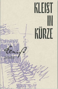 Kleist in Kürze von Gribnitz,  Barbara