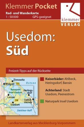 Klemmer Pocket Rad- und Wanderkarte Usedom: Süd von Goerlt,  Heidi, Klemmer,  Klaus, Kuhlmann,  Christian, Wachter,  Thomas