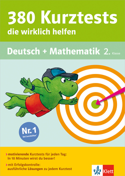 Klett 380 Kurztests, die wirklich helfen – Deutsch und Mathematik 2. Klasse von Döring,  Beate, Hofheinz,  Diana, Kaufmann,  Anke, Kühne-Zürn,  Dorothee, Lassert,  Ursula, Maier,  Hannelore