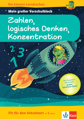 Klett Die kleinen Lerndrachen: Fit für den Schulstart: Mein großer Vorschulblock Zahlen, logisches Denken, Konzentration