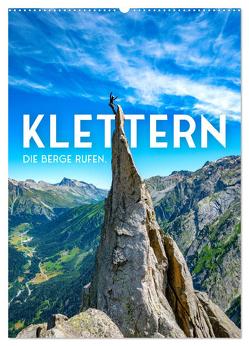 Klettern – Die Berge rufen. (Wandkalender 2024 DIN A2 hoch), CALVENDO Monatskalender von SF,  SF