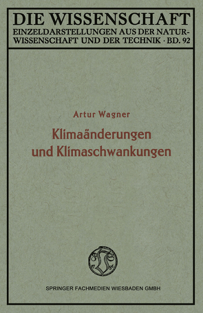 Klimaänderungen und Klimaschwankungen von Wagner,  Artur