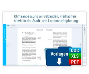 Klimaanpassung an Gebäuden, Freiflächen sowie in der Stadt- und Landschaftsplanung