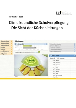 Klimafreundliche Schulverpflegung – Die Sicht der Küchenleitungen von Nachi,  Sarrah, Oswald,  Vera, Scharp,  Michael, Schulz-Brauckhoff,  Sabine